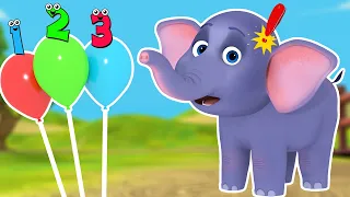 Ek Mota Hathi 🐘 | जंगल में हाथियों की सैर| Hindi Counting Rhymes - ZappyToons