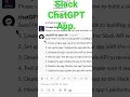 ChatGPT App on Slack