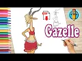 How to Draw and Color Gazelle from Zootopia 2 Drawings for Kids