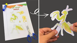 The Secret Ninja Bug DIY Insect Puppet Craft for Kids Paper Parrot Press