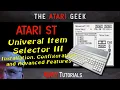 Atari ST Universal Item Selector - UIS III Installation and Features