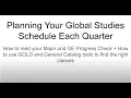 UCSB Global Studies How to plan your schedule check your Major GE Progress Check