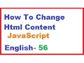 How to change HTML content using JavaScript--English 56-vlr training