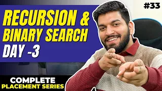 Lecture33 Recursion and Binary Search Day-3 10 Days Recursion Challenge