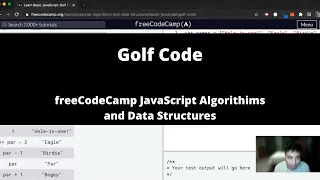 Golf Code Basic JavaScript freeCodeCamp tutorial
