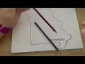 ASMR - Drawing a Map of Missouri Relaxing Map Drawing