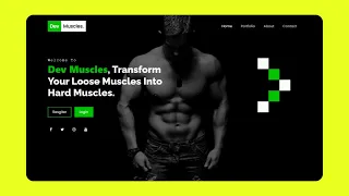 Responsive Landing Page Design for gym website Using HTML SASS CSS and JavaScript with animation