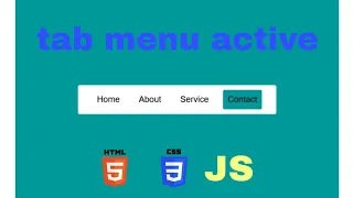 how to make tab menu active using Html Css and Javascript CODEWEB