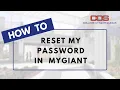 How To Reset My Password in MyGiant