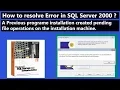 How to resolve Error in SQL Server 2000