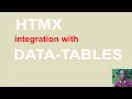 HTMX not working on Datatables pagination - HTMX Datatables Integration Tutorial 2023