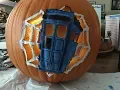 The TARDIS in Spider Man s Web - Pumpkin Carving Time Lapse