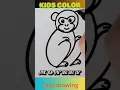 How to draw a monkey simple to draw a monkey color