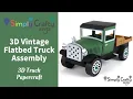 Vintage Flatbed Truck Assembly - 3D SVG File