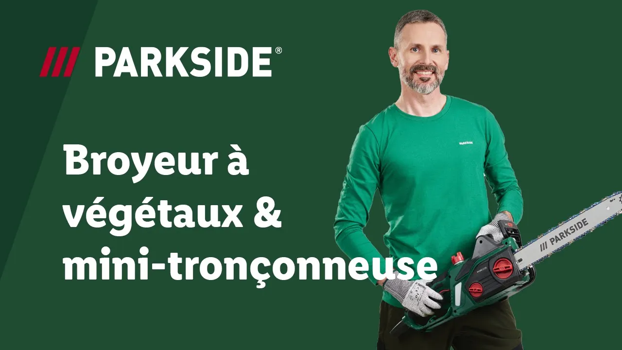Lidl France — Parkside — Mini Chainsaw and Shredder for Garden Cleanup (YouTube video ad)