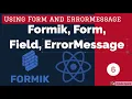 React Formik Form Field Error Message Component