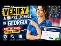 How to verify a nurse license in Georgia