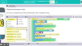 Code org Create AP Performance Task Prep 18 19 Create PT Complete the Task