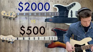  500 sire marcus miller v7 vs 2000 fender jazz bass guitar demo