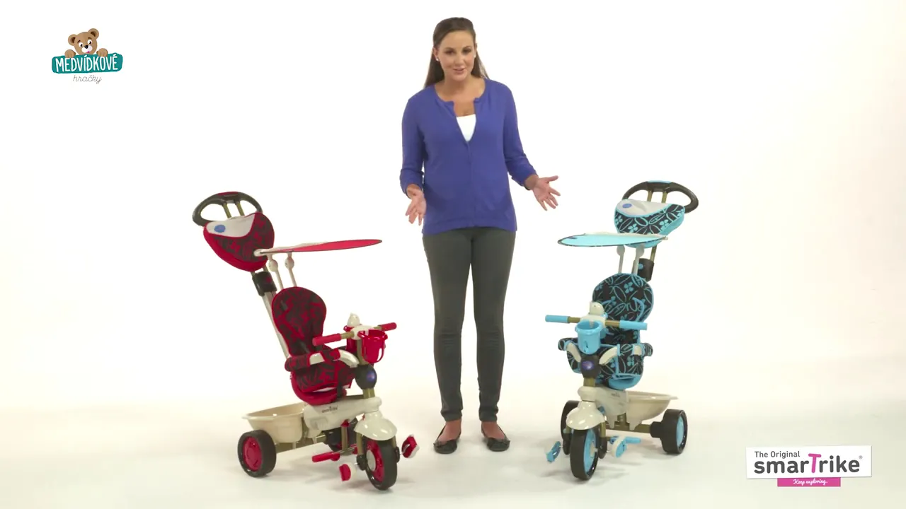 Triciklik 10 hónapos kortól - Tricikli Dream Team Silver-Pink Touch Steering 4in1 smarTrike - 4