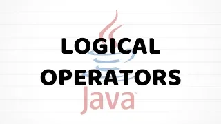 Logical Operators Java For Beginners