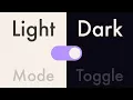 Light Dark Mode Toggle with HTML CSS JavaScript