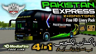 pakistan express zhongtong pack bussid liveries nrr