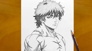 Drawing Baki Hanma Intense Anime Portrait Pencil Sketch From Baki
