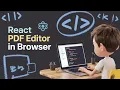 Build a React js PDF Canvas Editor in jsPDF PDF js Html2Canvas Library in Browser