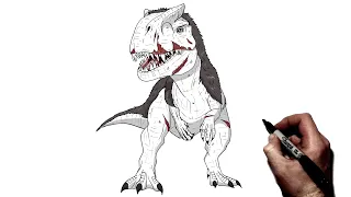 How To Draw Allosaurus | Step By Step | End Of Oak Street