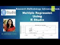 Multiple Regression Using R Studio rstudio multiple regression r sqaure and adjusted r square