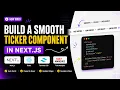 Build a Smooth Ticker Component in Next js React Tailwind CSS Marquee Animation