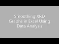 how to smooth noise removal XRD graph in excel