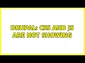 Drupal CSS and JS are not showing