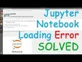 Jupyter Notebook Loading error SOLVED