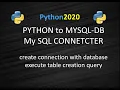 Python MySql Connector How to Connect MySQL database Python Code to Connect MySQL Database