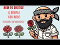 How To Digitize A ROSE Wilcom Digitizing Tutorial