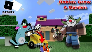 Roblox Oggy Built Garden in Grow A Garden || Oggy Jack || Roblox