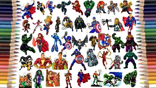 100 SUPERHEROES Coloring Pages In 34 Minutes Over A Year Coloring Pages NCS Release