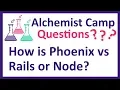 Q A How the experience of coding with compares to Rails or Node