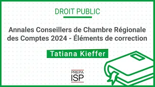 Annals of the Regional Chamber of Accounts Advisors 2024 - Public law