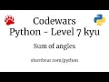 Codewars - Python