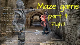 Code a maze game in python - Part 4 fight mobs