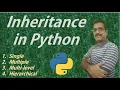 Single Multiple MultiLevel Inheritance in Python Python Tutorials Learn Python Programming