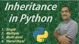 Single Multiple MultiLevel Inheritance in Python Python Tutorials Learn Python Programming