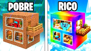Bloque POBRE vs Bloque MILLONARIO en Minecraft!