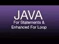 Java made Simple Enhanced For Loop Tutorial