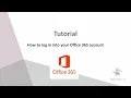 How do I log onto my Office 365 account