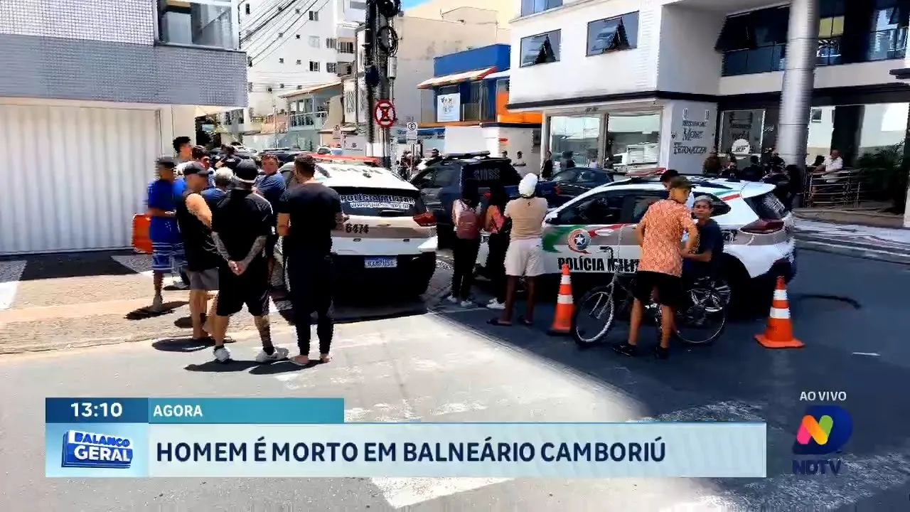 Homem é morto a tiros no meio da rua em Balneário Camboriú