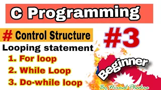Looping statement For While Do-While loop control structure in c language Nepali